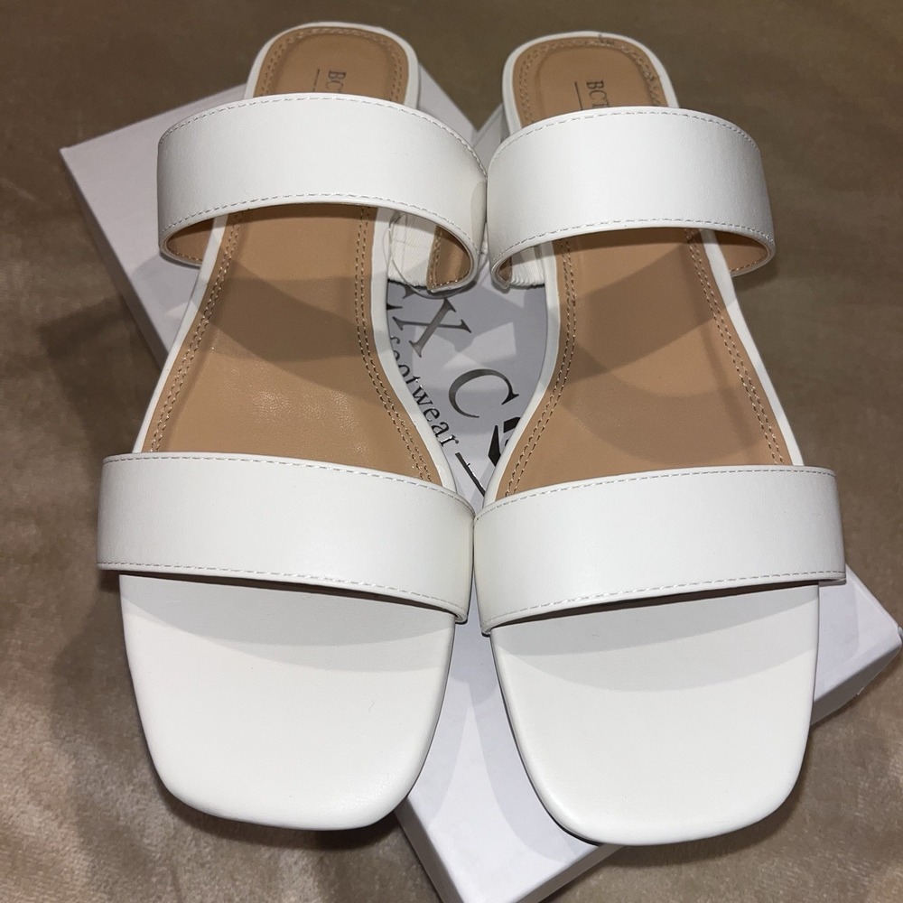 Women's Dressy Two-Strap 1-Inch Heel Sandals, Size 8